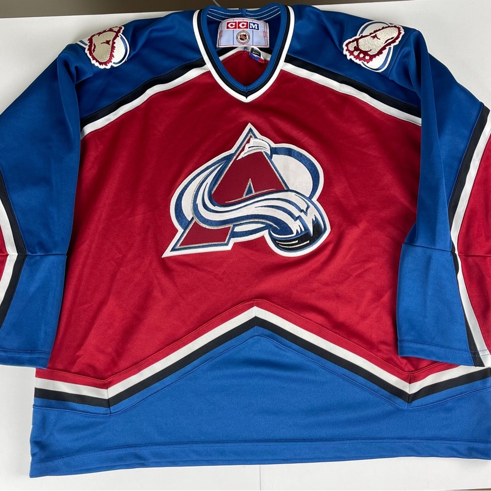 Vintage CCM Colorado Avalanche Hockey NHL Jersey Sz XXL